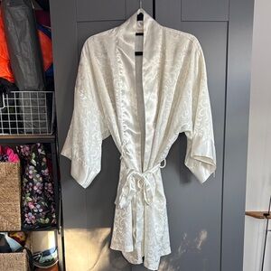 Victoria's Secret vintage Ivory Satin Robe